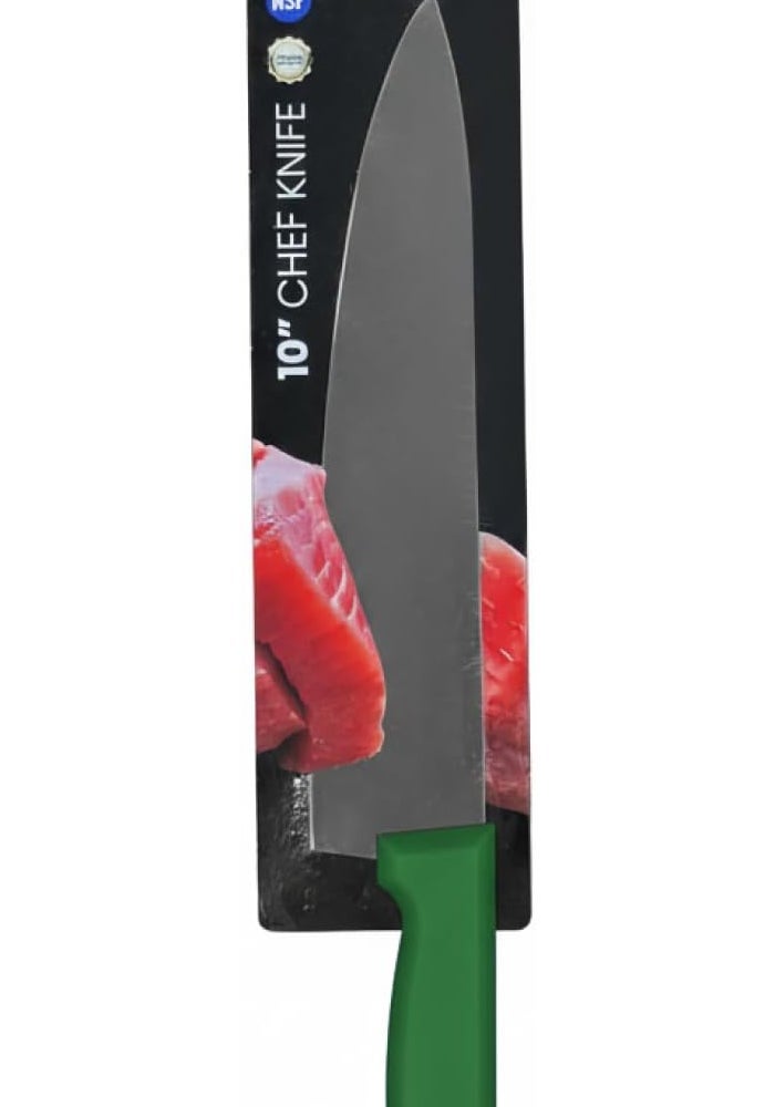 Kitchen Master 10 Inch Stainless Steel Professional Chef Knife (Green) - Image 3